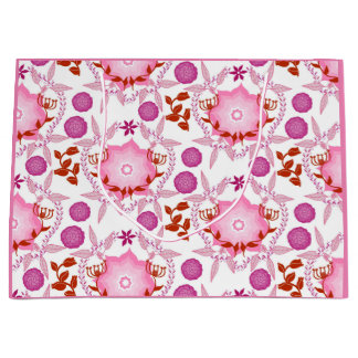 Sacola Para Presentes Grande Jardim rosa