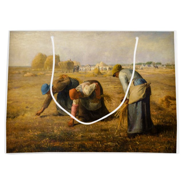 Sacola Para Presentes Grande Jean-Francois Millet - The Gleaners (Frente)