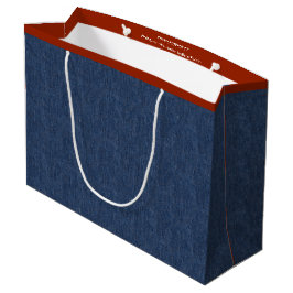 Sacola Para Presentes Grande Jeans azuis lendários - Grande