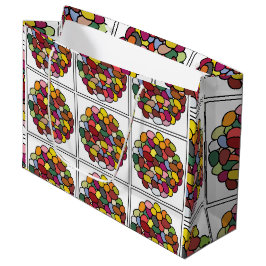 Sacola Para Presentes Grande Jelly Bean Colorful Jelly Bean