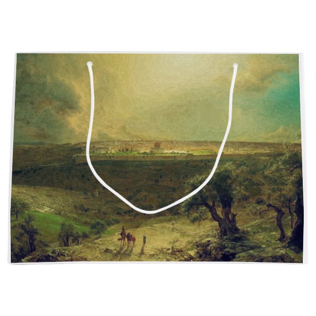 Sacola Para Presentes Grande Jerusalém do Monte das Azeitonas (Frente)