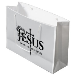 Sacola Para Presentes Grande Jesus o caminho, a verdade, a vida!