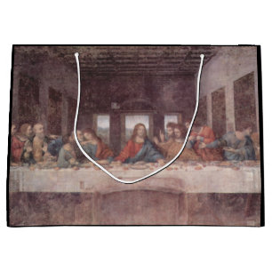 Sacola Para Presentes Grande Jesus "Yeshua" O Último Jantar, Leonardo da Vinci
