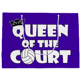 Sacola Para Presentes Grande Jogadora de voleibol de garotas bonitas Rainha do 