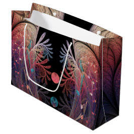 Sacola Para Presentes Grande Jonglage Abstrato Modern Fantasy Fractal Art