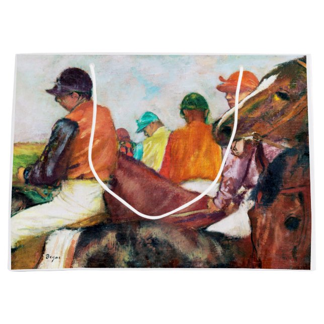 Sacola Para Presentes Grande Jóquei e Cavalo, Edgar Degas (Frente)