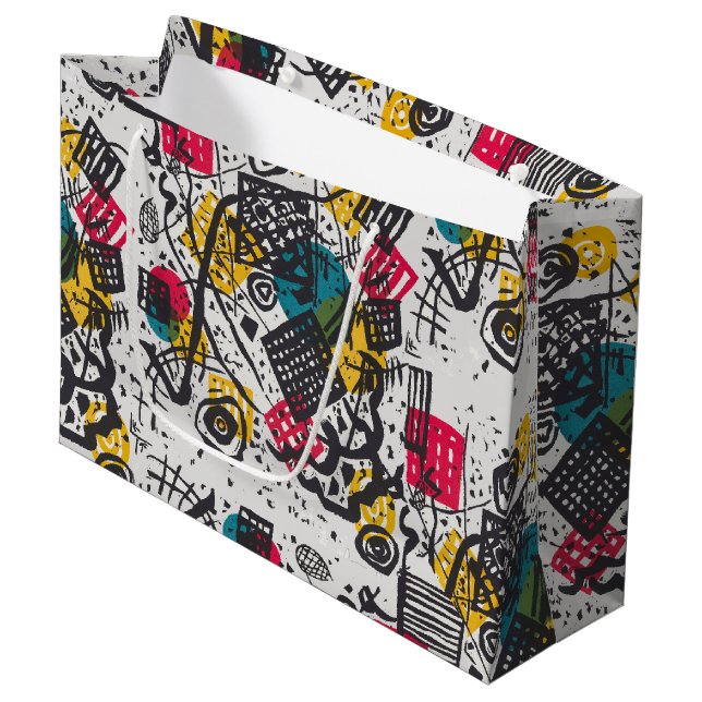 Sacola Para Presentes Grande Kandinsky Small Worlds V Abstrato Classic (Frente inclinada)