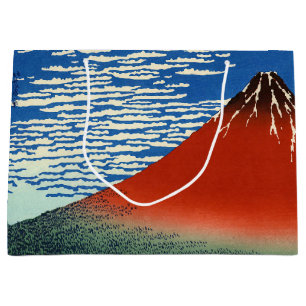 Sacola Para Presentes Grande Katsushika Hokusai - Vento fino, Bom dia