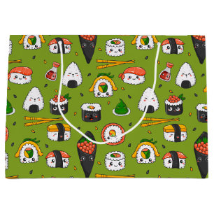 Sacola Para Presentes Grande Kawaii Sushi Gift Bag