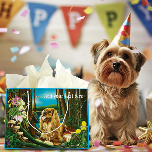 Sacola Para Presentes Grande King Charles Spaniel Sprite Fantasy