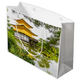 Sacola Para Presentes Grande Kinkaku-ji, o pavilhão de ouros, Kyoto