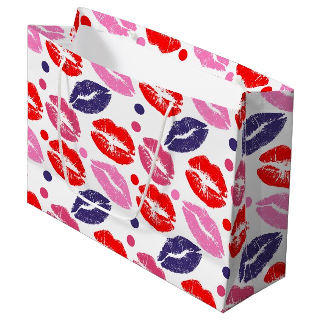 Sacola Para Presentes Grande Kisses Gift Bag (Frente inclinada)