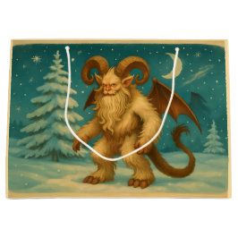 Sacola Para Presentes Grande Krampus envelhecido