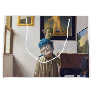 Sacola Para Presentes Grande Lady Standat a Virginal, Johannes Vermeer