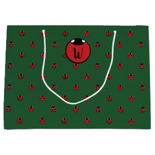 Sacola Para Presentes Grande Ladybug Bolinhas Gift Bag