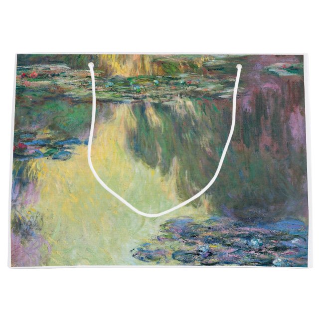 Sacola Para Presentes Grande Lago de Nenúfares, Monet (Frente)