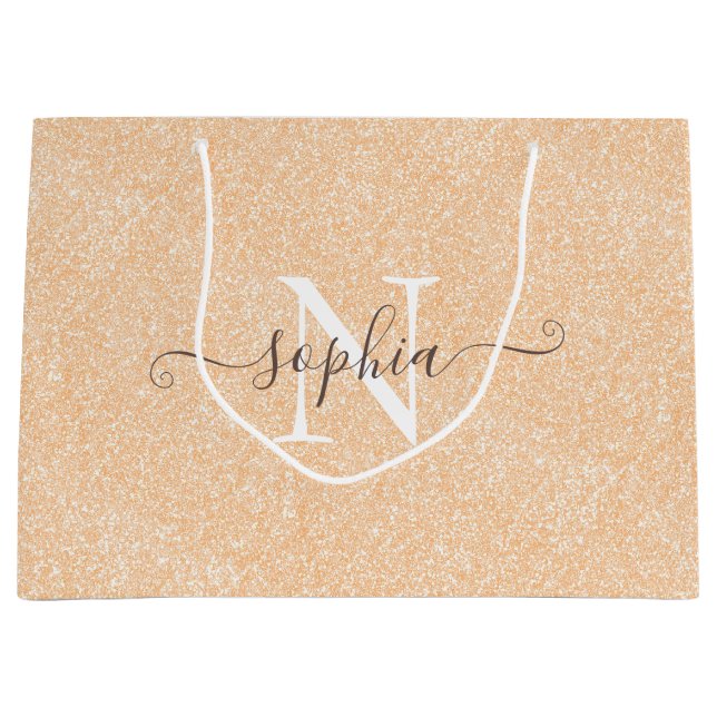 Sacola Para Presentes Grande Lamas cor-de-rosa embutidas personalizadas (Frente)