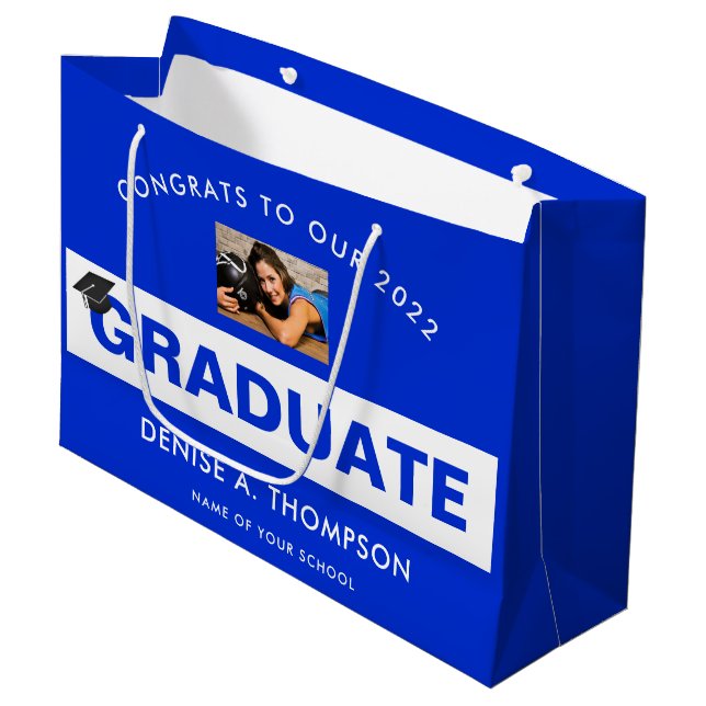 Sacola Para Presentes Grande Laranja e  (Frente inclinada)