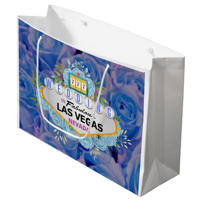 Sacola Para Presentes Grande Las Vegas Wedding Gift Bag (Frente inclinada)