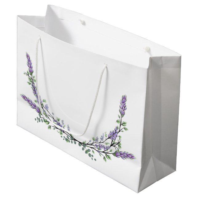 Sacola Para Presentes Grande Lavanda e Eucalyptus (Frente inclinada)