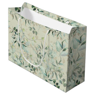 Sacola Para Presentes Grande Leafy Mystique Pale Celadon