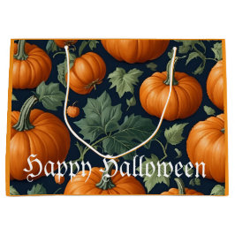 Sacola Para Presentes Grande Leafy Pumpkin Patch
