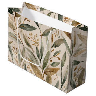 Sacola Para Presentes Grande Leaves 