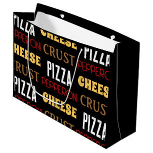 Sacola Para Presentes Grande Legal diversão pizza pepperoni queijo crosta