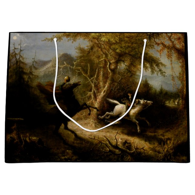 Sacola Para Presentes Grande Lenda do Cavaleiro Sem Cabeça Fantasma do Hallowee (Frente)