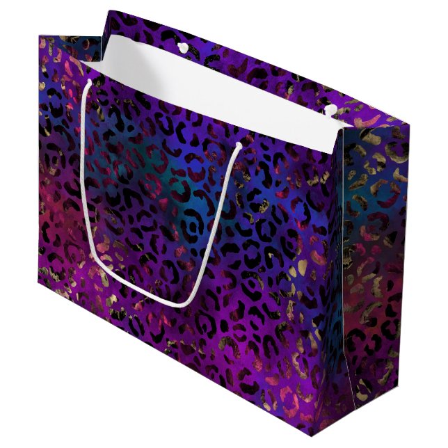 Sacola Para Presentes Grande Leopard Paint Series Design 16 (Frente inclinada)