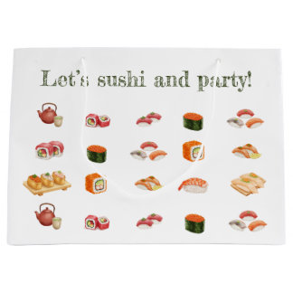 Sacola Para Presentes Grande Let’s sushi and party!