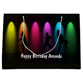 Sacola Para Presentes Grande LG Personalizado de Aniversário de Hip Hop Girl