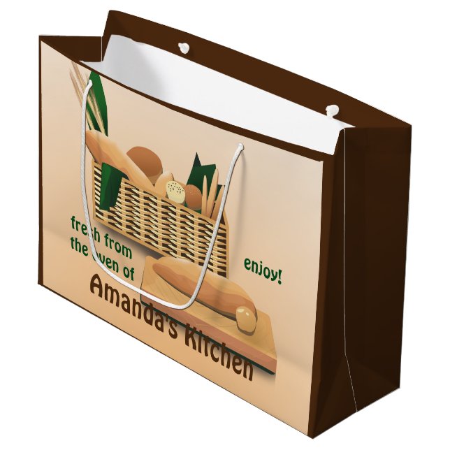 Sacola Para Presentes Grande LGB de Bread Bakery (Frente inclinada)