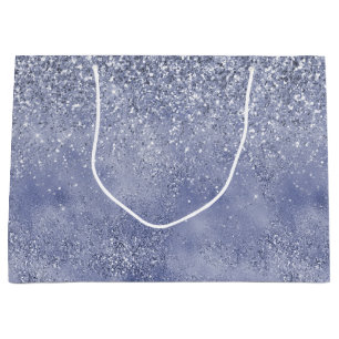 Sacola Para Presentes Grande Lilac Purple Glitter Glitz brilho