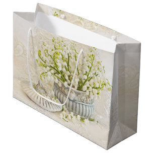 Sacola Para Presentes Grande Lily Do Vale