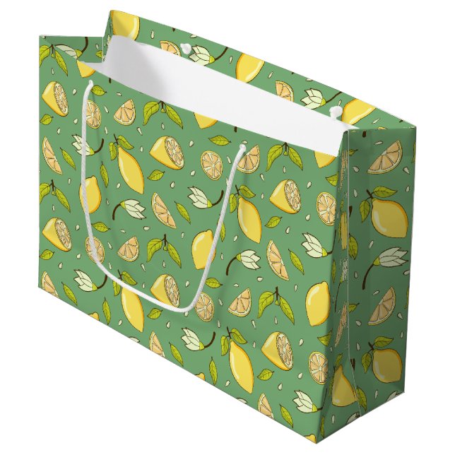 Sacola Para Presentes Grande Limões Gift Bag (Frente inclinada)