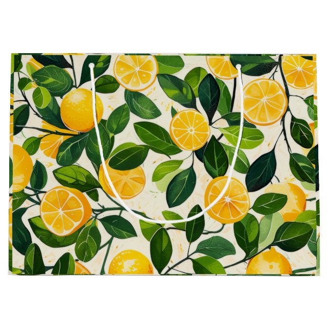 Sacola Para Presentes Grande "Limon Zest Gift Bag" (Frente)