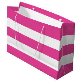 Sacola Para Presentes Grande Lindas Tiras Brancas Rosa Quentes Modernas e Bonit