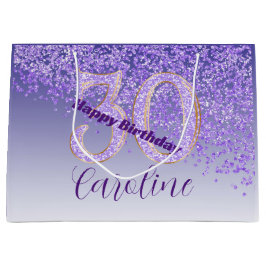 Sacola Para Presentes Grande Lindo Saco de Aniversário de 30 Anos com Glitter R