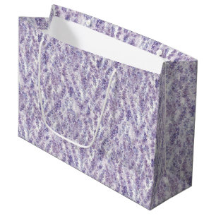 Sacola Para Presentes Grande Lindos Flores Lavanda Chá de Noiva