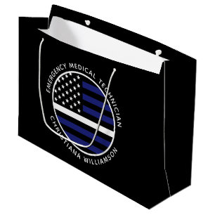 Sacola Para Presentes Grande Linha branca fina personalizada Sinalizador EUA EM