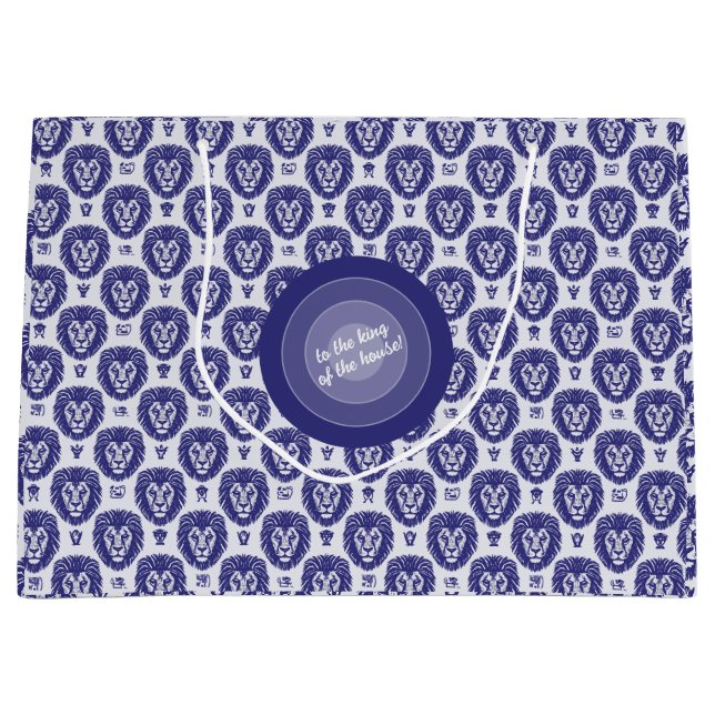 Sacola Para Presentes Grande Lion King do Pai (Frente)