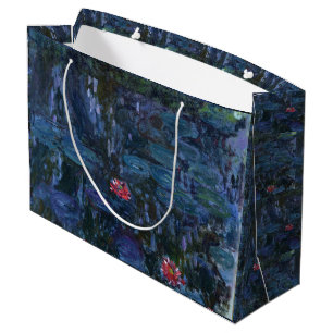 Sacola Para Presentes Grande Lírios Monet e Reflexões de um Selvagem