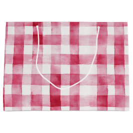 Sacola Para Presentes Grande Listras Brancas Rosa Aniversário