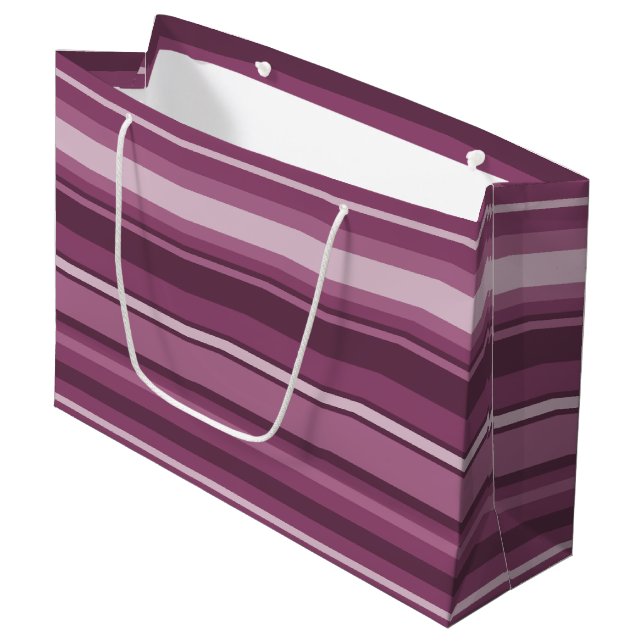 Sacola Para Presentes Grande Listras Mauve (Frente inclinada)
