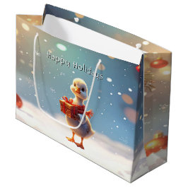 Sacola Para Presentes Grande Little Duck Holiday Gift Bag