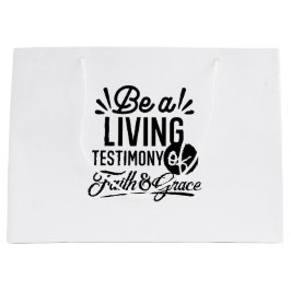 Sacola Para Presentes Grande Living Testimony Bible Quote Christian Motivation