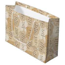 Sacola Para Presentes Grande Livros de Creme Inspiradores Magia