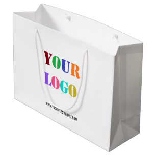 Sacola Para Presentes Grande Logotipo comercial personalizado e etiqueta de pre