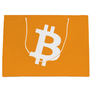 Sacola Para Presentes Grande Logotipo da criptomoeda Bitcoin